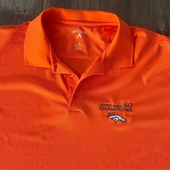 Men’s Denver Broncos Antigua Suoer Bowl 50 Champions Polo Shirt Size 3X - Picture 7 of 11